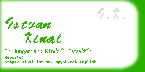 istvan kinal business card